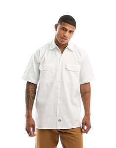 Белая рабочая рубашка с короткими рукавами Dickies
