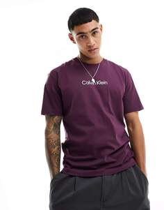 Фиолетовая комфортная футболка с логотипом Calvin Klein Hero