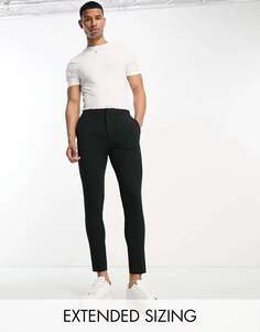 Суперузкие укороченные брюки черного цвета ASOS