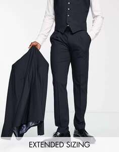 Темно-синие узкие костюмные брюки из ткани премиум-класса Noak Camden с эластичной тканью