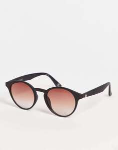 Круглые солнцезащитные очки AIRE Atom черного цвета
