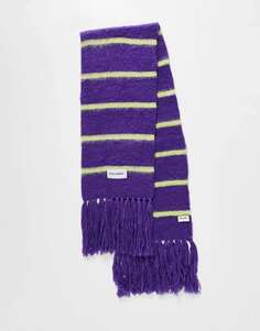 COLLUSION Объемный шарф в полоску унисекс фиолетового цвета