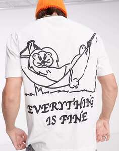 Белая футболка COLLUSION Everything is Fine