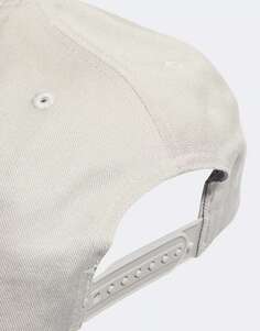 Бейсбольная кепка adidas унисекс с металлическим трилистником серого цвета adidas Originals