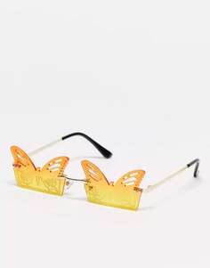 Madein. солнцезащитные очки-бабочки желтого цвета