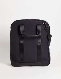 Черная сумка для хранения вещей Topman с ремешком через плечо