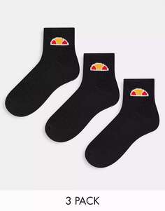 3 пары черных носков средней длины Ellesse