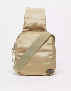 Бежевая сумка через плечо с мягкой подкладкой и логотипом в виде жевательной резинки Basic Pleasure Mode