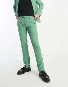 Фисташково-зеленые брюки Twisted Tailor