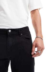 Черные классические жесткие укороченные зауженные джинсы DTT Don&apos;t Think Twice