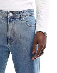 Классические укороченные зауженные джинсы DTT темно-синего цвета Don&apos;t Think Twice