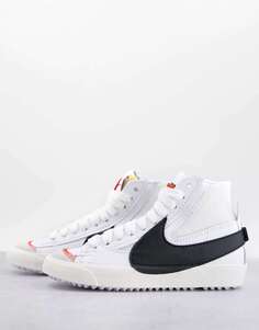 Бело-черные кроссовки Nike Blazer Mid &apos;77 Jumbo