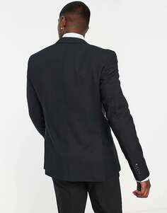 Черный супероблегающий пиджак из эластичной шерсти Jack &amp; Jones Premium