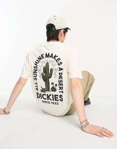 Белая футболка с принтом на спине Dickies Badger Mountain Cactus