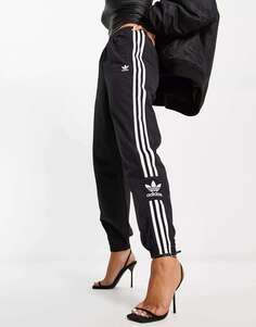Черные спортивные брюки с тремя полосками adidas Originals Lock Up