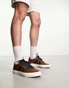 Коричневые кроссовки из искусственной кожи с контрастными вставками Jack &amp; Jones