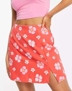 Хлопок:Мини-юбка модного плетения розового цвета Cotton:On
