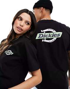 Черная футболка с принтом на спине Dickies Ruston