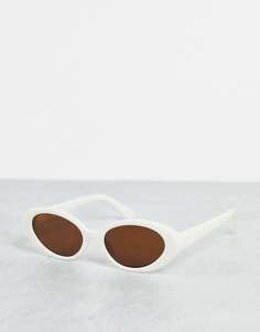 &amp; Other Stories белые овальные пластиковые солнцезащитные очки