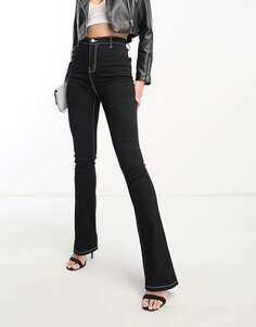Черные джинсы в стиле диско с завышенной талией и карманом в форме сердца DTT Tall Bianca Don&apos;t Think Twice