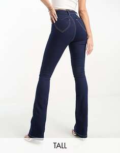 Синие джинсы в стиле диско с завышенной талией и карманом в виде сердца DTT Tall Bianca Don&apos;t Think Twice