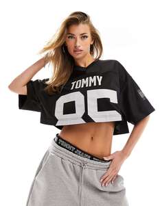 Черный укороченный топ из джерси Tommy Jeans Remastered