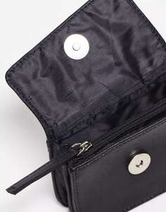 Черный кожаный кошелек с заклепками Bolongaro Trevor