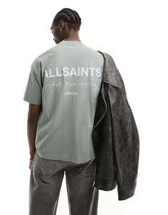 Оверсайз-футболка AllSaints Underground серого металлика