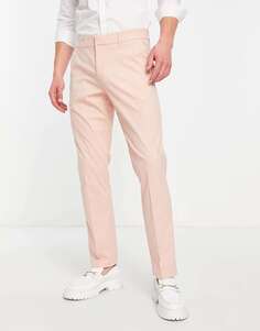 Розовые узкие костюмные брюки New Look