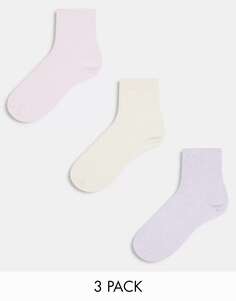 3 пары разноцветных носков до щиколотки ASOS