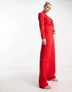 Красные брюки карго Something New X Madeleine Pedersen