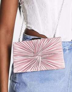 Бледно-розовая сумка через плечо со складками True Decadence