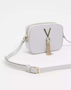 Valentino Bags Серая сумка через плечо с кисточкой и фотокамерой Valentino Bags
