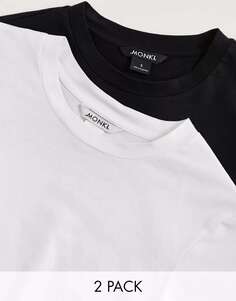 Пара футболок Monki, черно-белая, 2 шт.