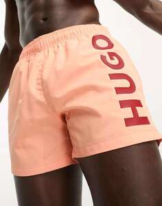 Светлые пастельно-красные плавки с логотипом HUGO abas short HUGO Bodywear