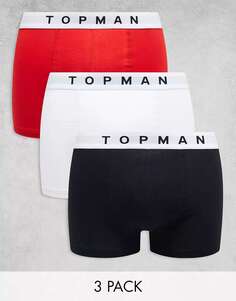 Три пары плавок Topman черного, белого и красного цветов