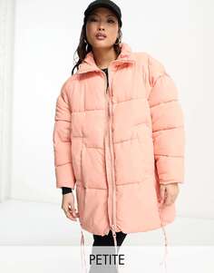 Розовая удлиненная куртка-пуховик DTT Petite Sarah Don&apos;t Think Twice