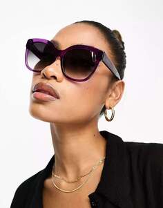 Круглые фестивальные солнцезащитные очки DIFF Maya прозрачного фиолетового цвета DIFF Eyewear