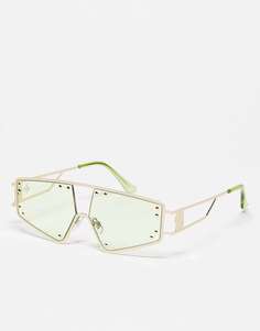 Зеленые фестивальные солнцезащитные очки с вырезами Jeepers Peepers