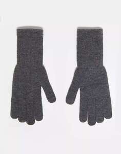 Мои аксессуары Серые мужские трикотажные перчатки для сенсорного экрана My Accessories