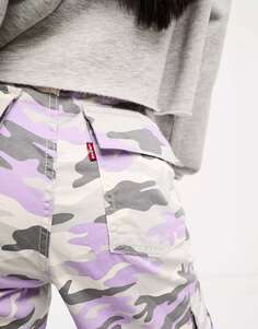Мешковатые брюки-карго Levi&apos;s &apos;94 с фиолетовым камуфляжным принтом и карманами Levis