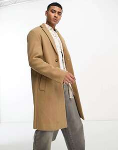 Пальто светло-коричневого цвета Pull&amp;Bear