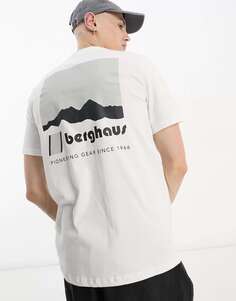 Белая футболка унисекс Skyline Lhotse с принтом Berghaus