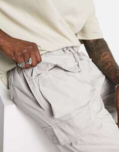 Короткие шорты-карго Pull&amp;Bear Stone