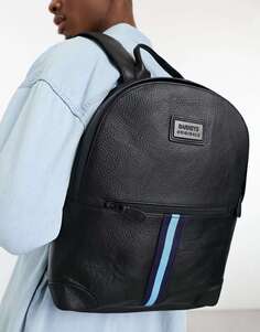 Черно-синий рюкзак из натуральной кожи Barneys Originals