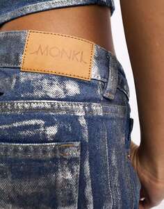 Цвета металлизированных джинсов Monki Coord Imoo с заниженной талией и широким кроем