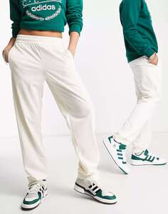 Белые спортивные брюки широкого кроя с тремя полосками adidas Originals &apos;Sports Resort&apos;