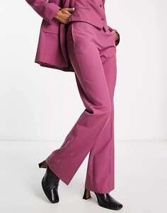 Сливовые узкие прямые костюмные брюки ASOS Hourglass Mix &amp; Match