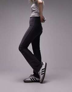 Сланцевые брюки-клеш из эластичного шнура Topshop Petite