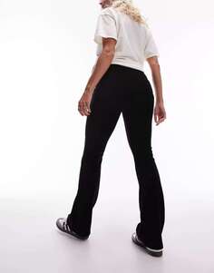 Черные брюки-клеш из эластичного шнура для беременных Topshop